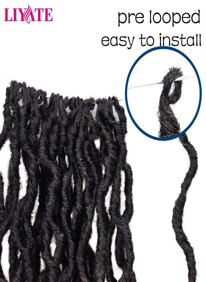 Liyate Faux Locs Crochet Hair 10 Inch 6 Packs 3 Tone Ombre Blonde Goddess Locs Crochet Hair for Black Women, Prelooped Gypsy locs Crochet Hair for Wavy Dreadlocks Crochet Hair Extensions, 1B/30/27 - Image 4